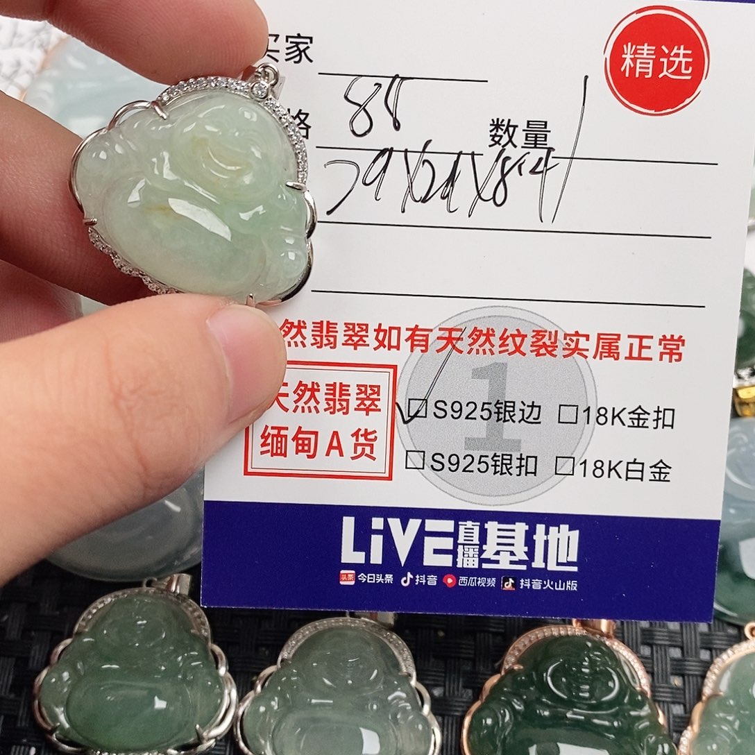 翡翠银S925镶嵌颈饰