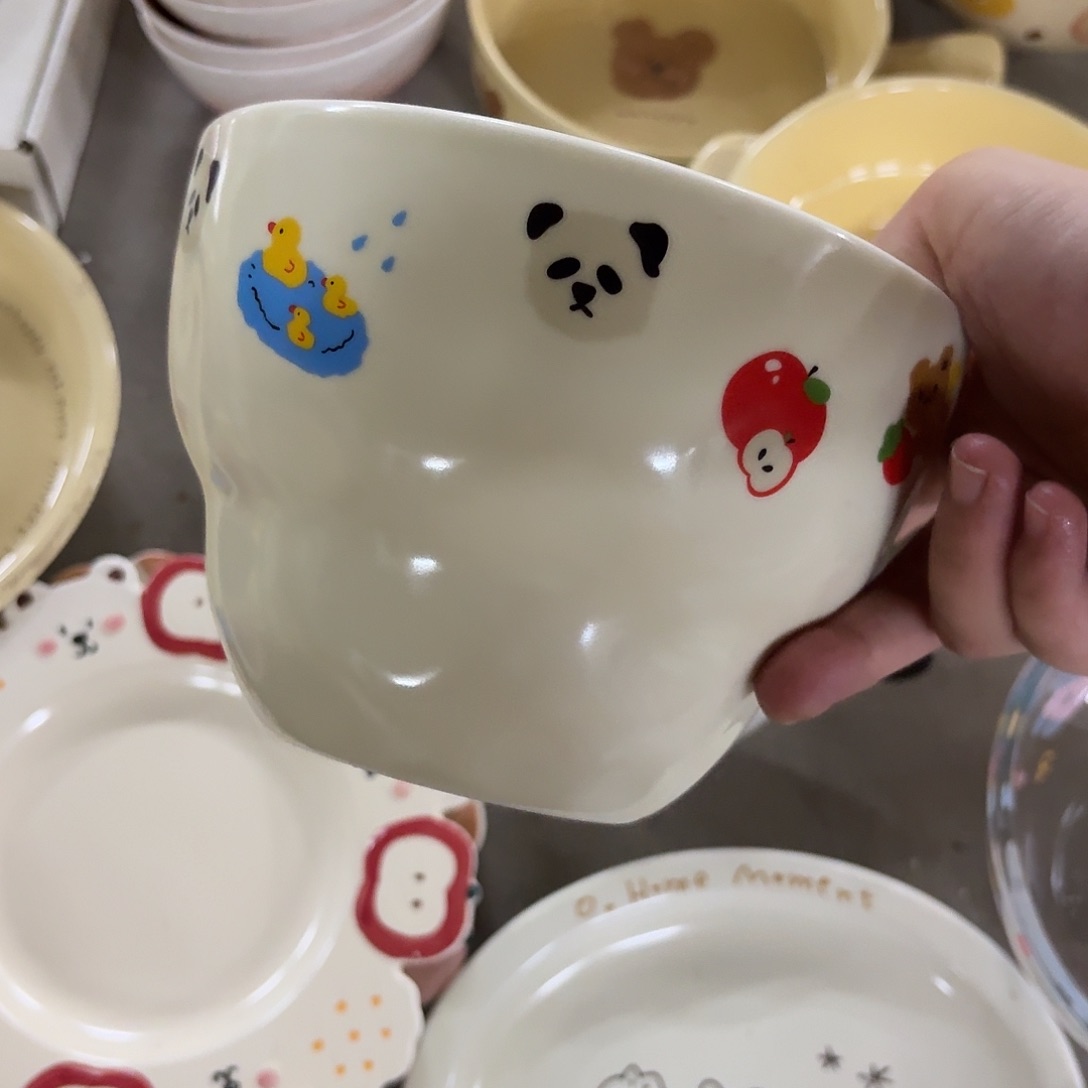 搪瓷大葫芦汤碗一个