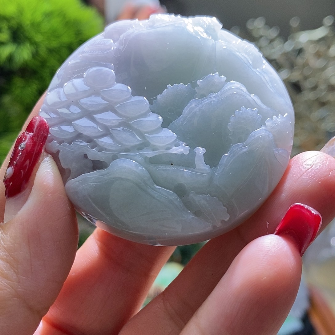 【闪购商品】翡翠颈饰未镶嵌山水