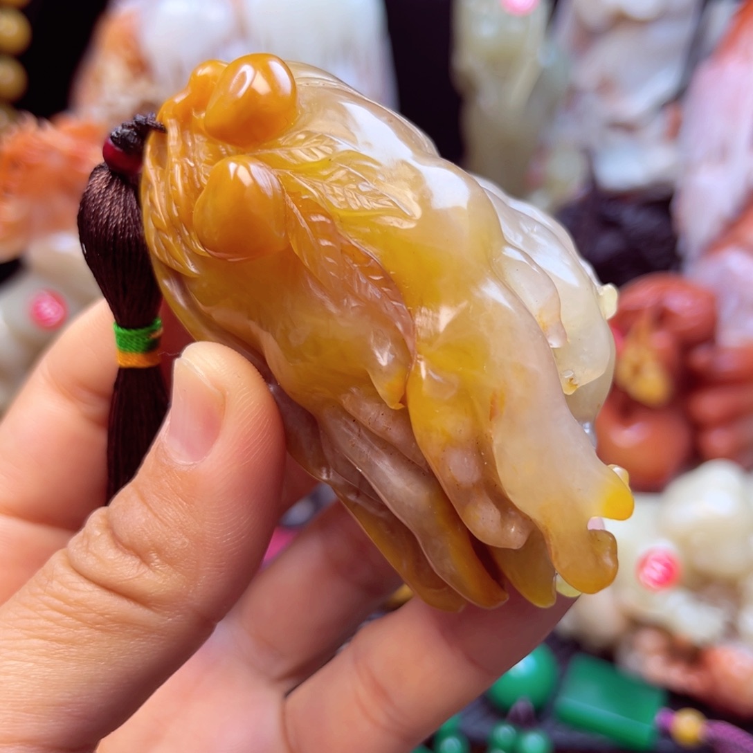 寿山石佛手手玩件