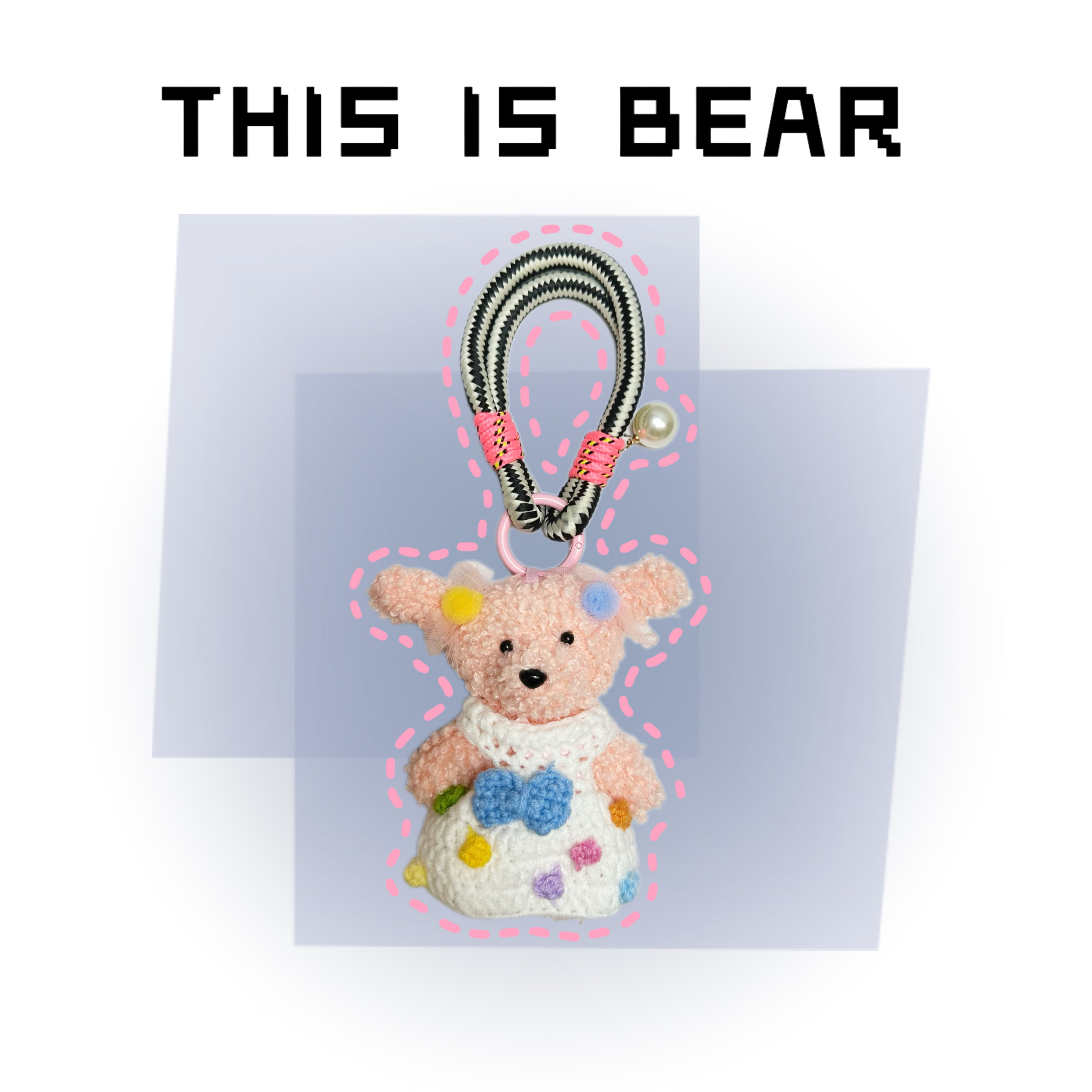 This is Bear•设计师原创包包挂件/手机挂饰/车挂/白毛衣裙A97