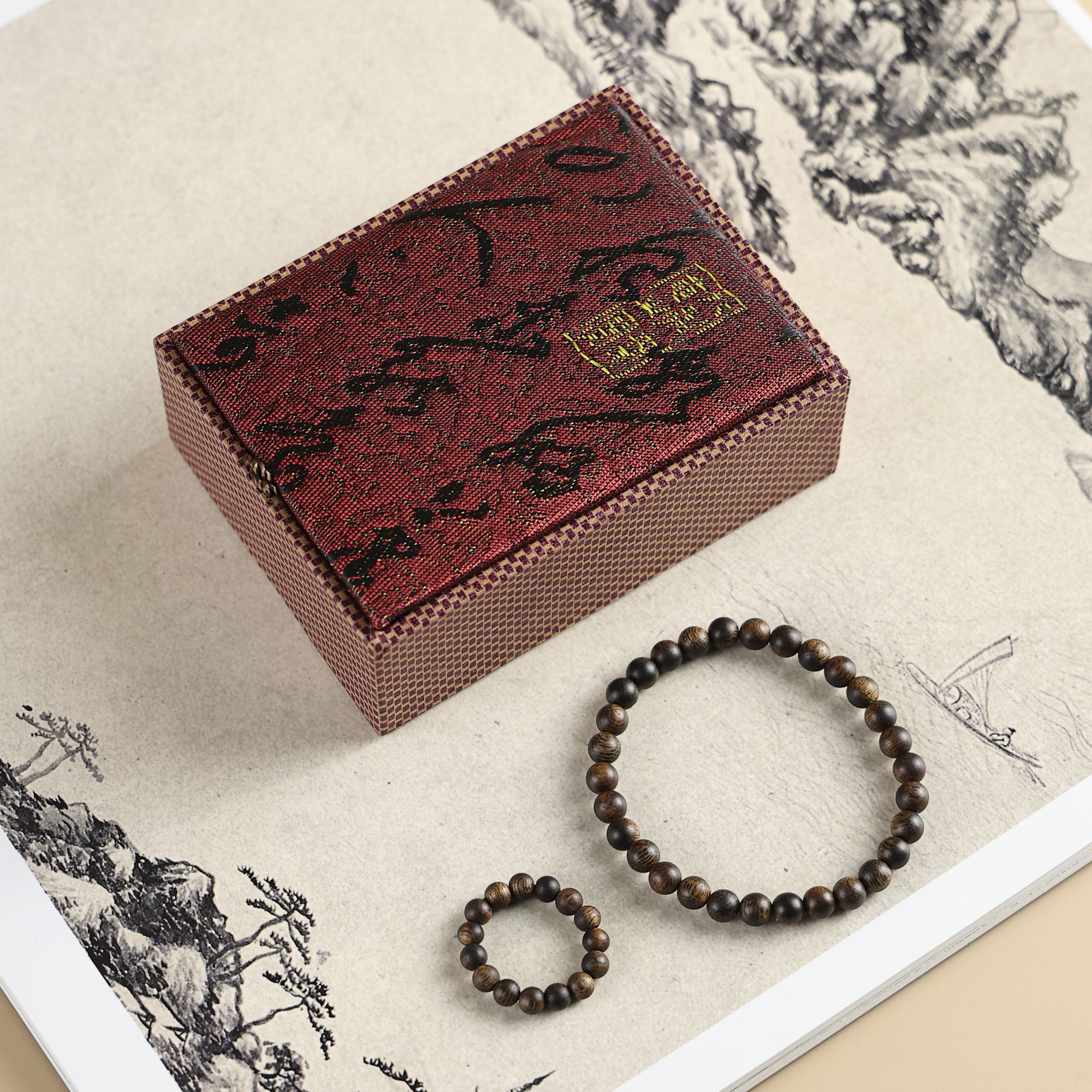 沉香Z036沉香手串0.5+戒指0.4