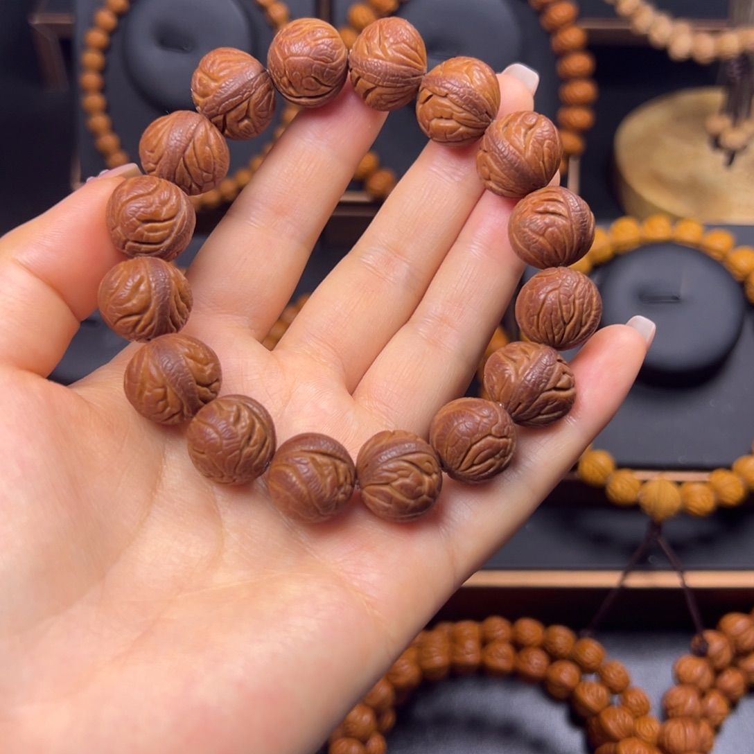 手串桃核龙鳞仿古17