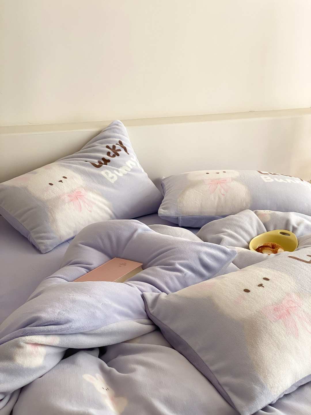 Pink新款版数码印花牛奶圣诞福利款绒四件套冬季