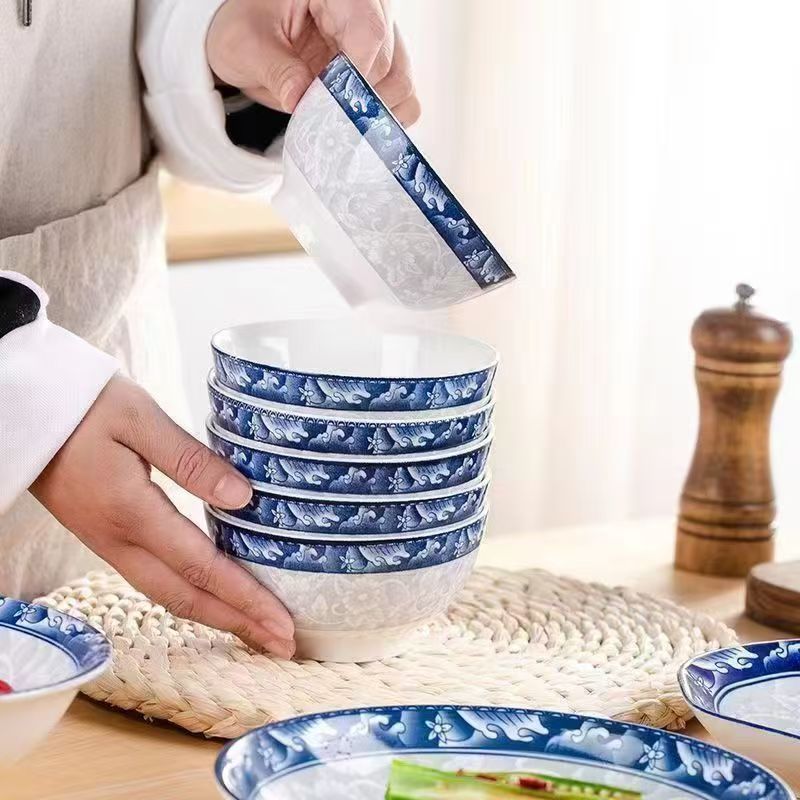 青花瓷4.5英寸碗6只装