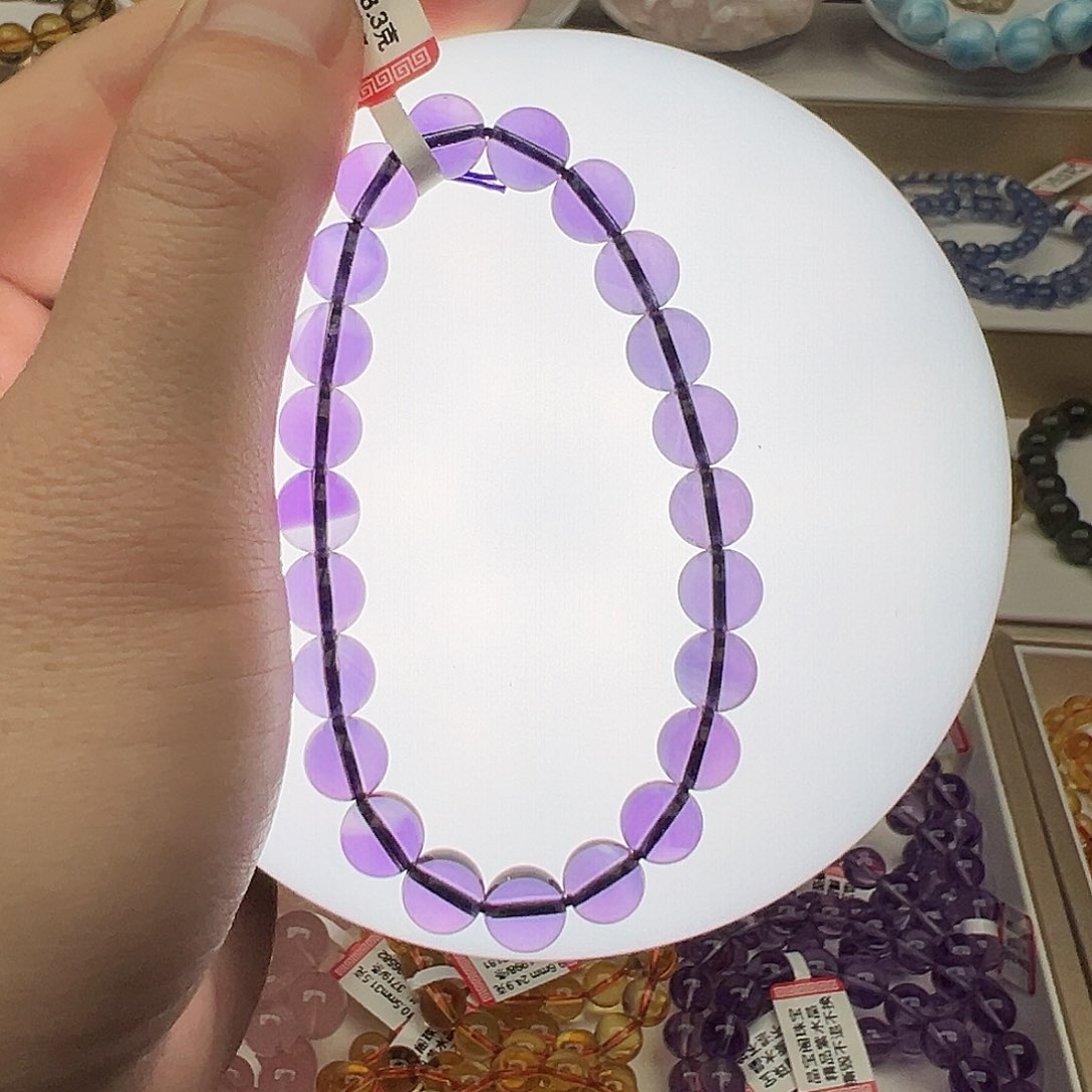 未镶嵌手链紫晶天然巴西全家紫水8.4