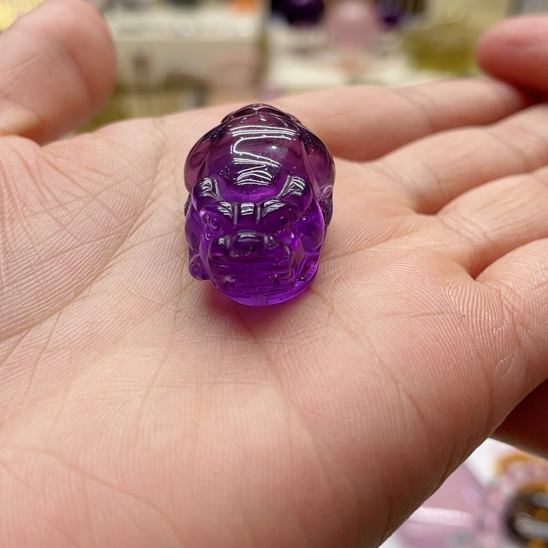 水晶吊坠(不含链)未镶嵌魔**敏紫水晶