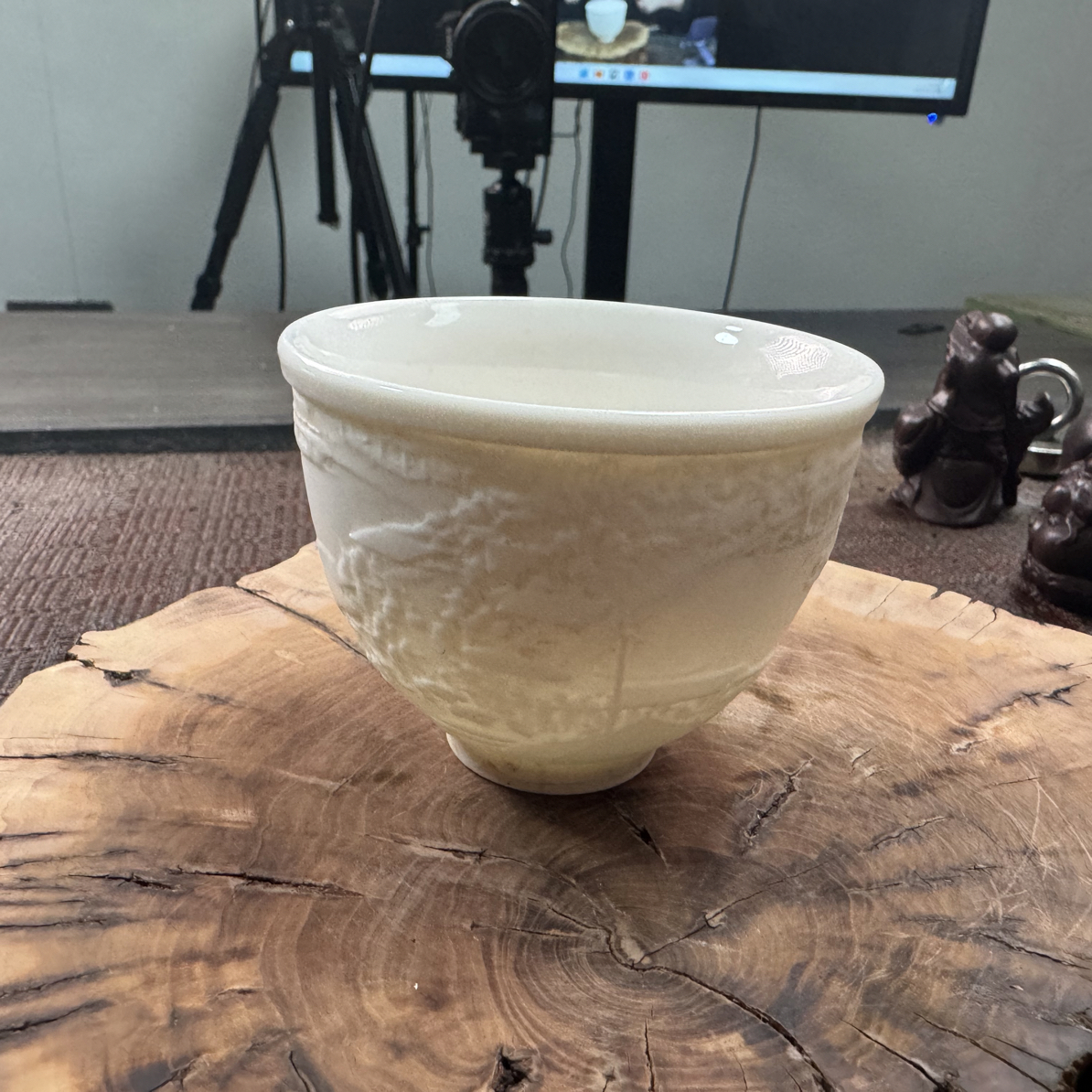 宜兴岁颐传原矿全手白色小杯