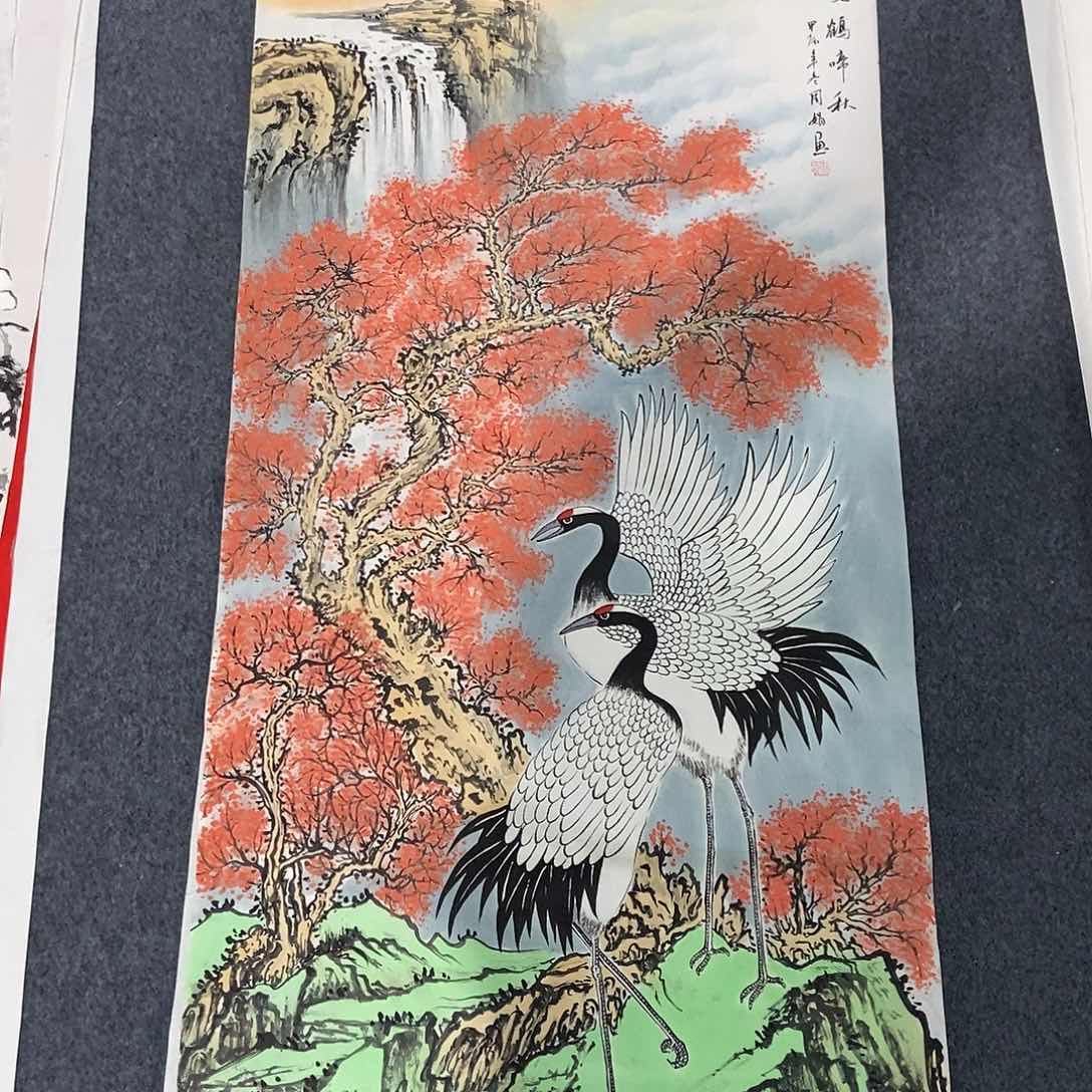 国画四尺花鸟一副