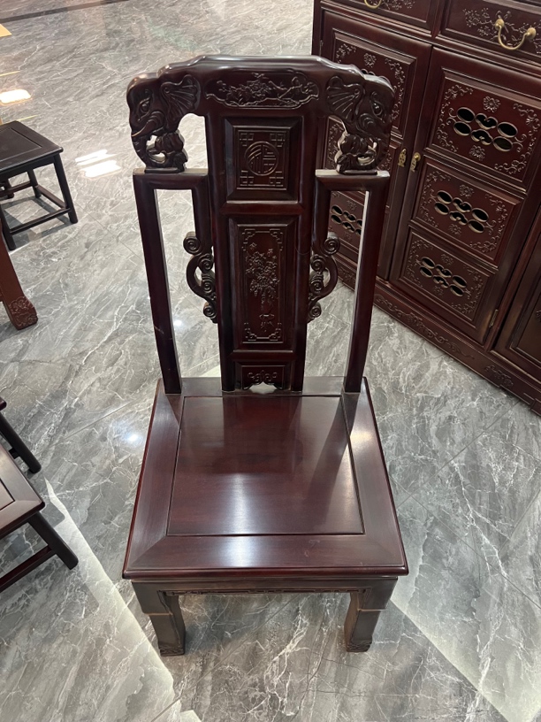 非洲酸枝象头餐椅