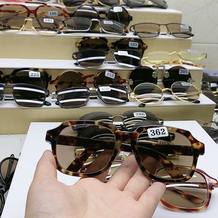 无框款天然水晶石头眼镜