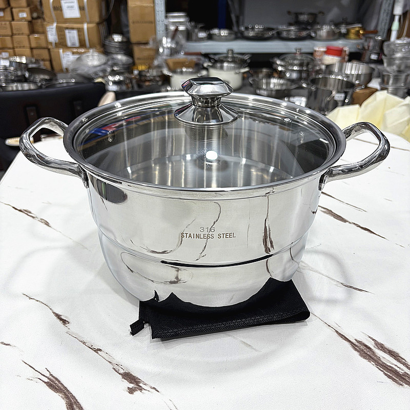 【品牌尾货】五层钢汤锅蒸锅316不锈钢家用特厚28/30/32/34CM