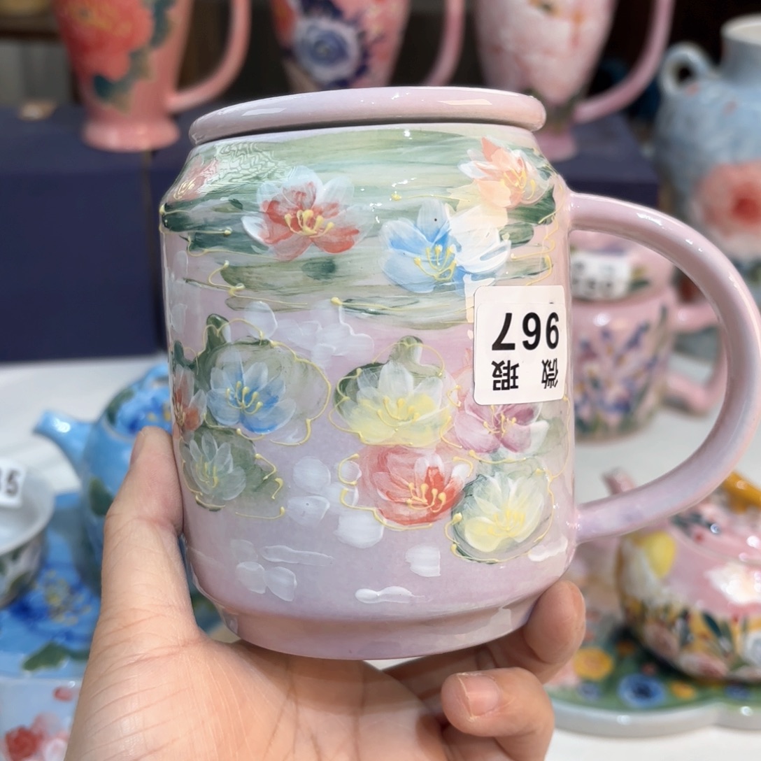 景德镇手绘高温釉下彩陶瓷茶具