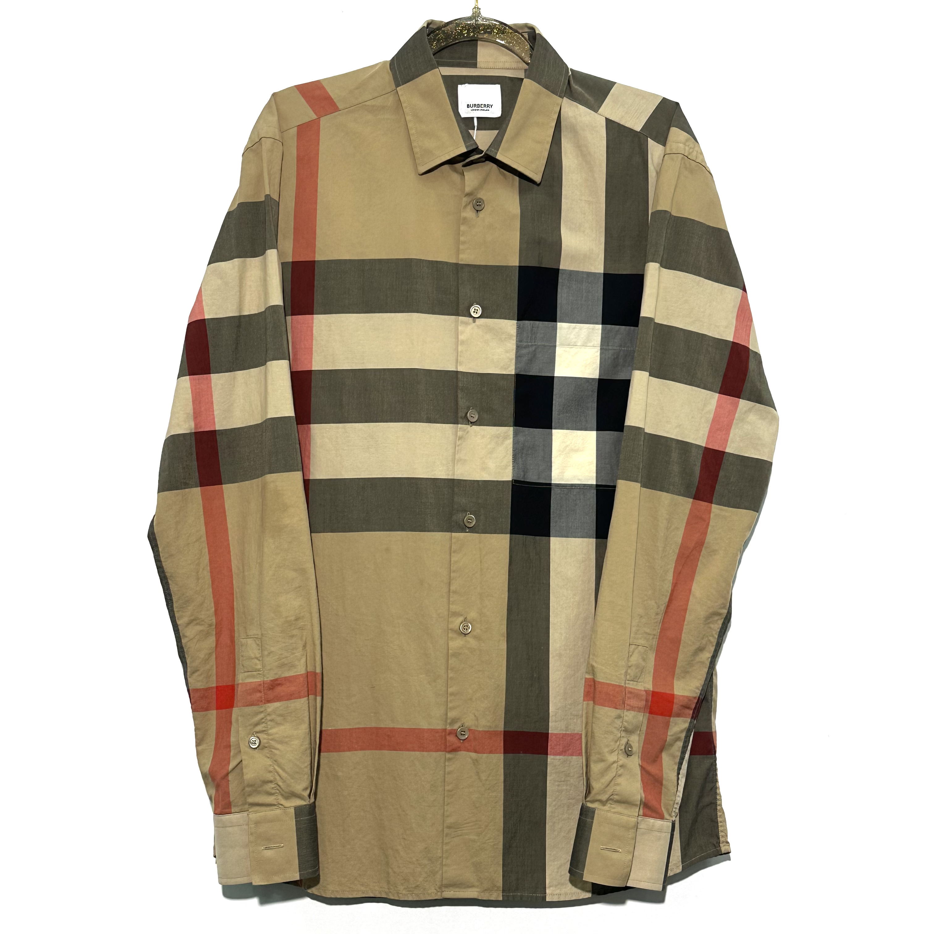 99新 BURBERRY/博柏利 S码 经典格纹衬衫 W279