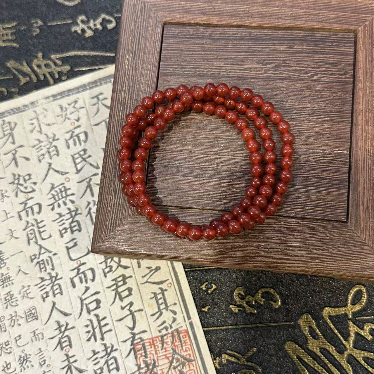 乐知-红玛瑙手串、项链二合一