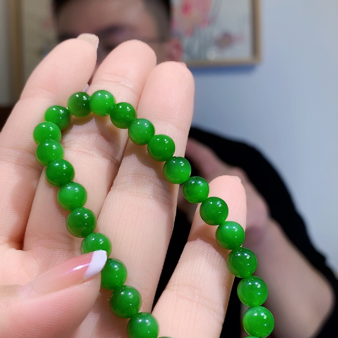 和田玉（碧玉）手链未镶嵌