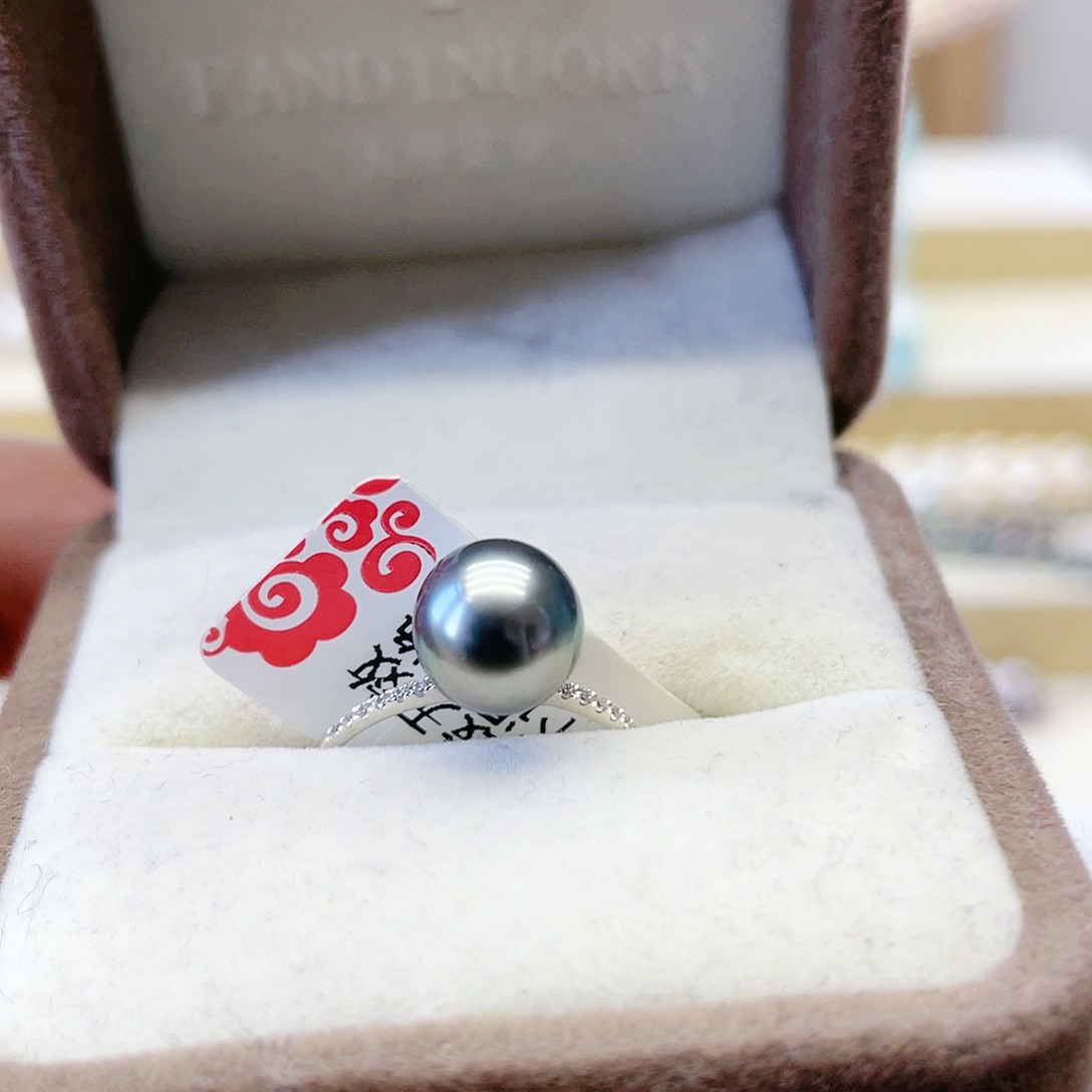 海水珍珠戒指18K金镶嵌