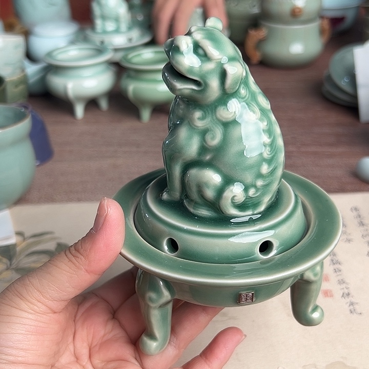 龙泉云间青瓷小米茶器