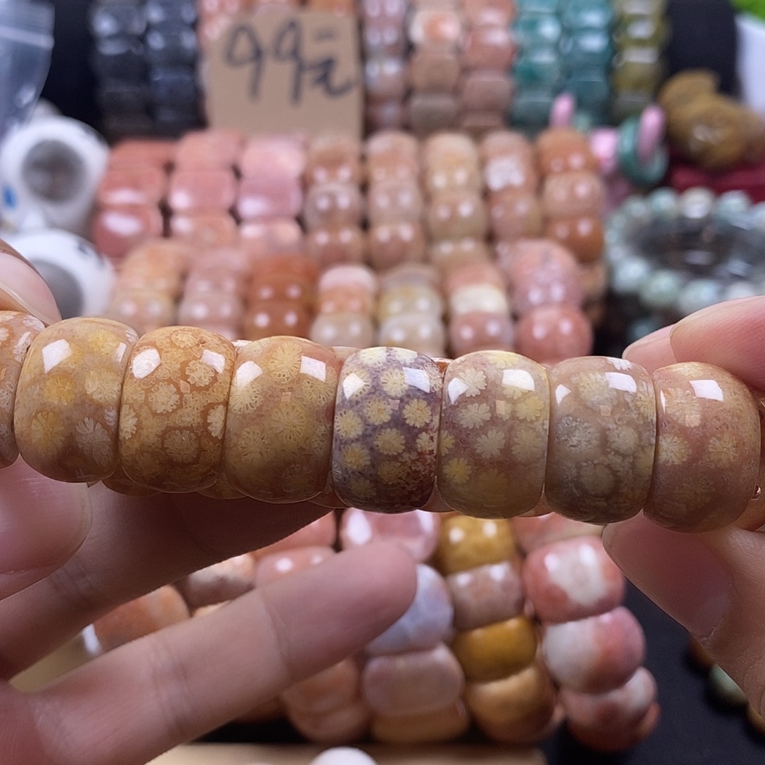 硅化珊瑚（珊瑚玉）未镶嵌手牌 上新15