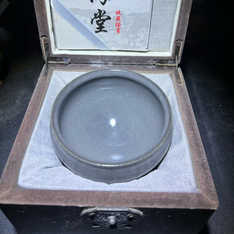 原矿铁胎主人杯通天柴烧老灰贝将军杯窑口礼盒证书
