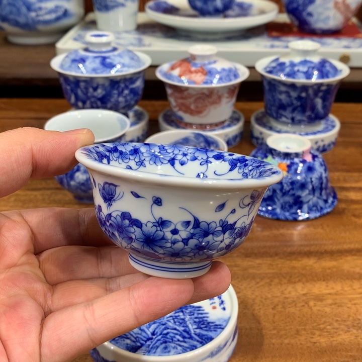 晓月柴窑 蝶恋花压手杯