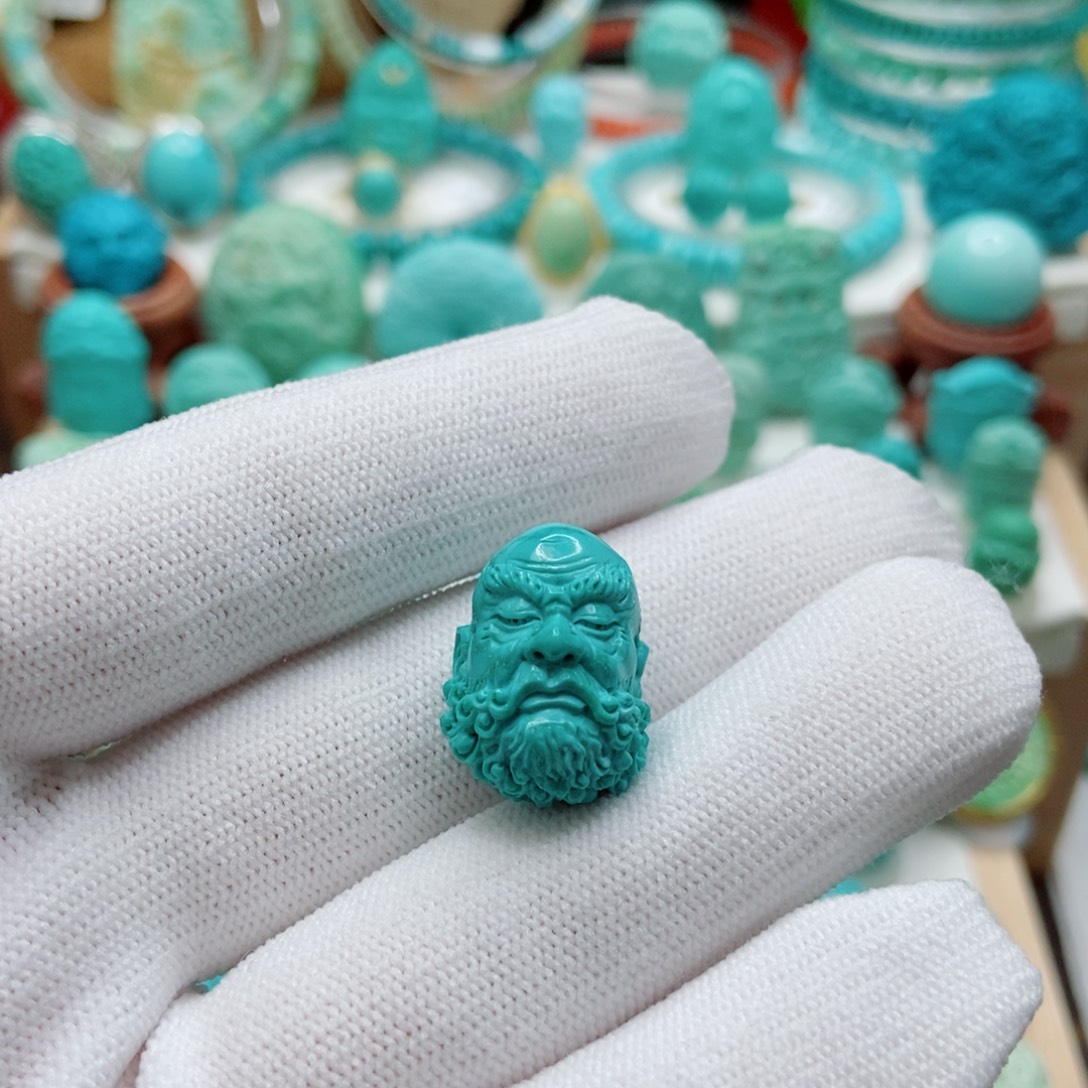 绿松石未镶嵌达摩