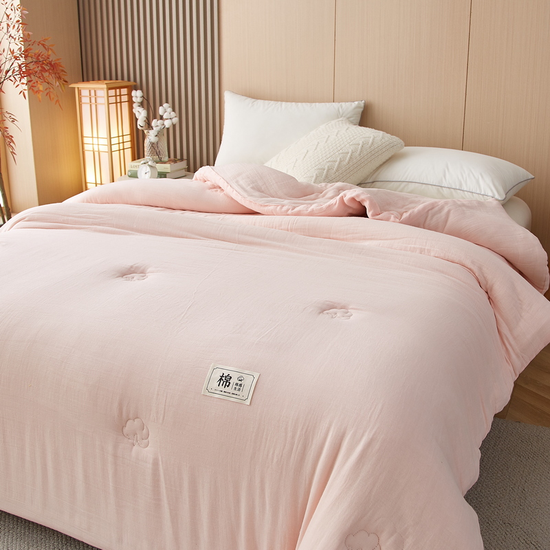 小清新棉花春秋冬被1.5米~桃小窝