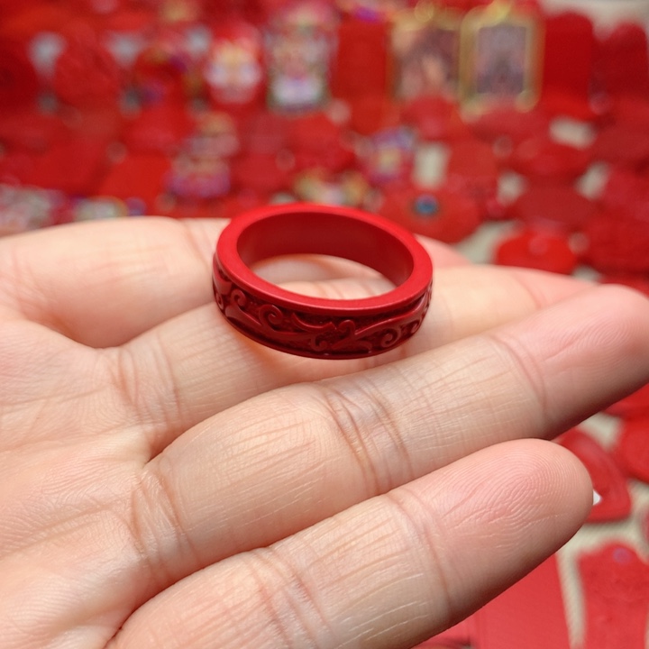 天然辰砂工艺品朱砂戒指