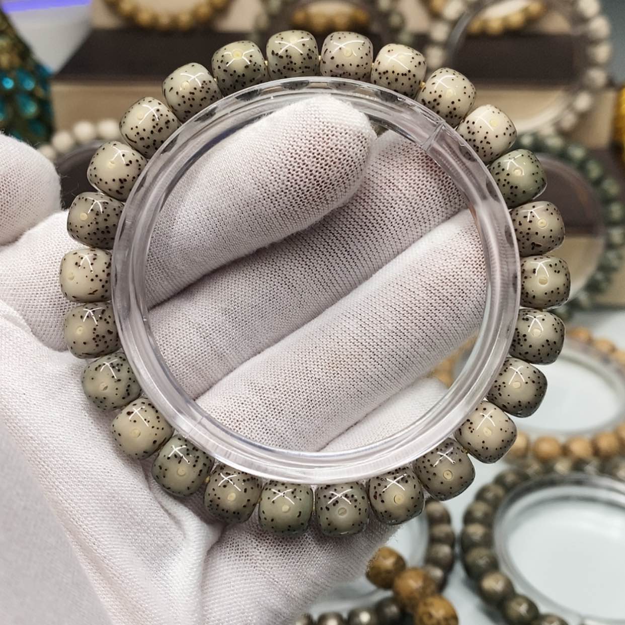 【闪购商品】星月菩提手串9×8一物一图原生态同枝糯冰月朗星稀