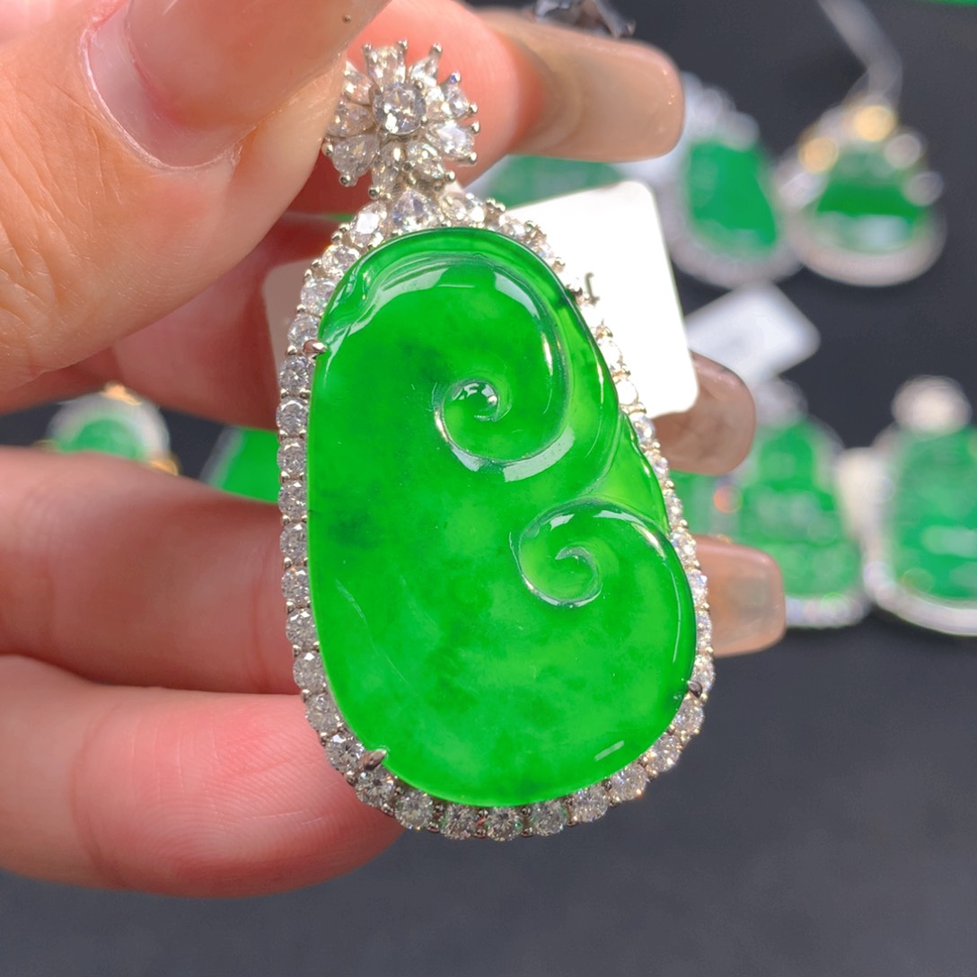 翡翠颈饰银S925镶嵌11111111111