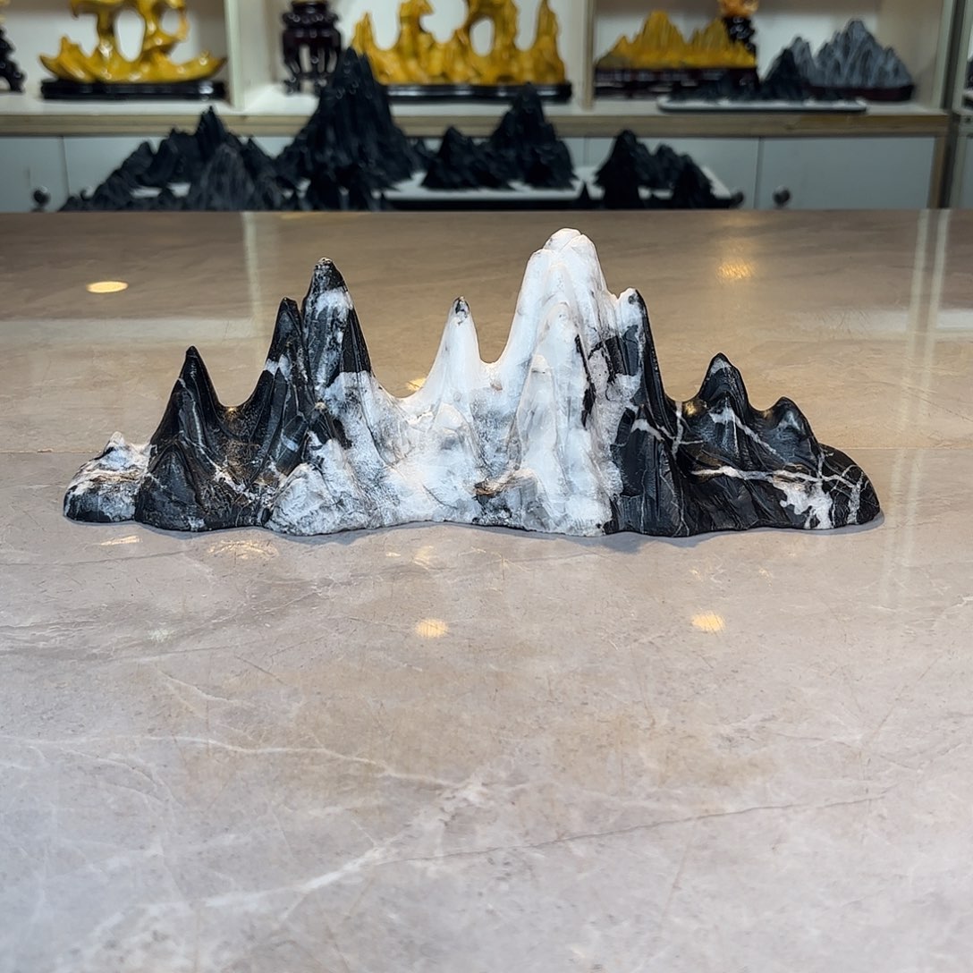 白***哥陶灵璧石手工雕刻奇石摆件