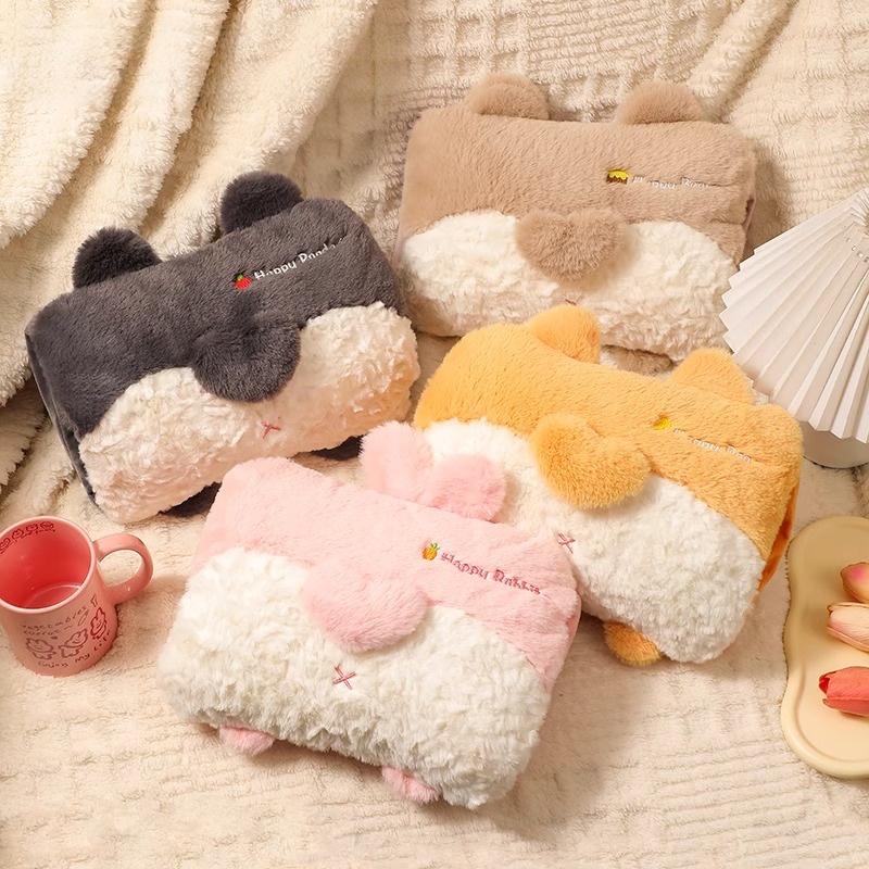 充电式防爆毛绒热水袋可爱卡通可拆洗女生冬天敷肚暖手宝