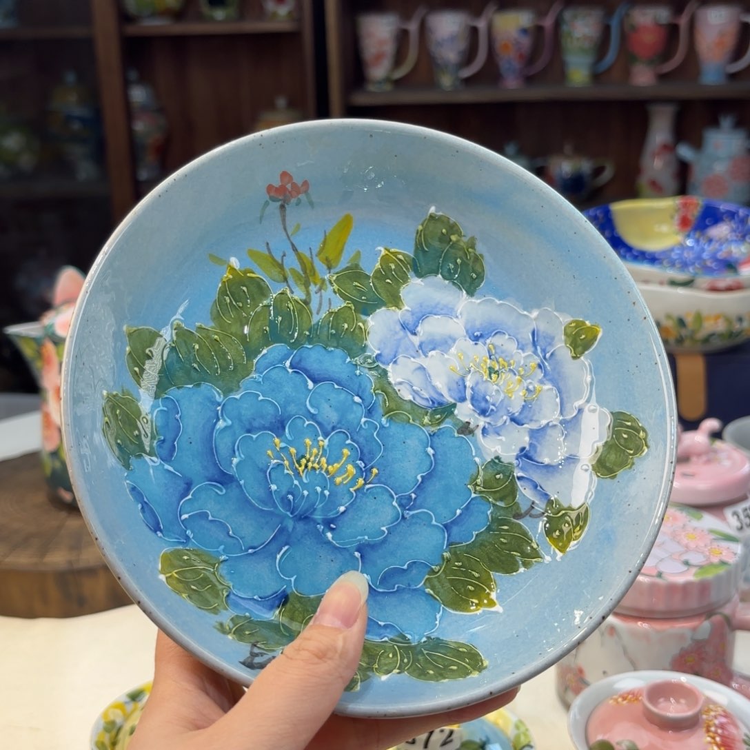 瓷片景德镇手绘高温釉下彩陶瓷茶具