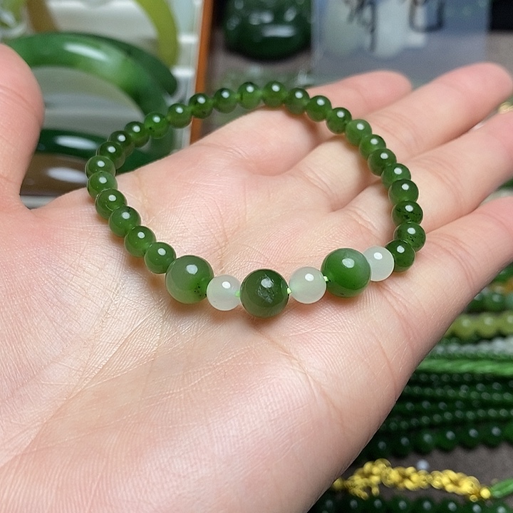 和田玉未镶嵌手链