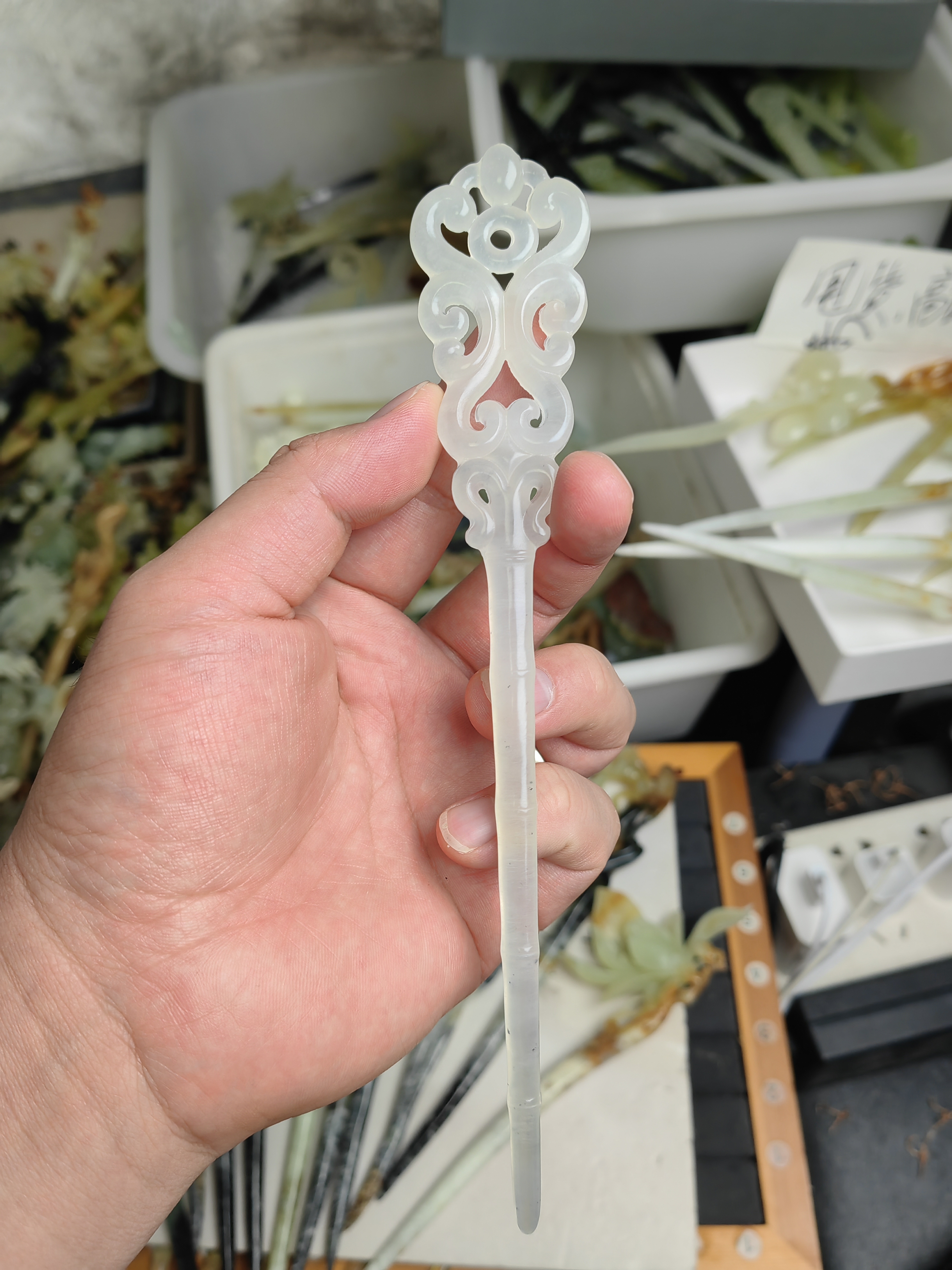 女复古风简约风男女通用发簪头饰少女发簪子貔貅旗袍