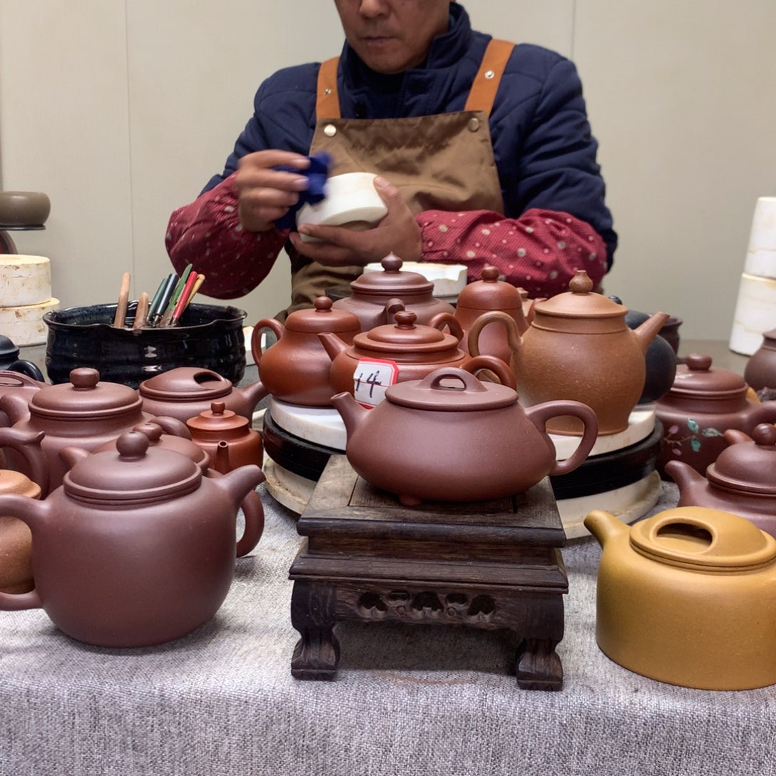 紫泥茶壶哲瓢150 C半手工制作
