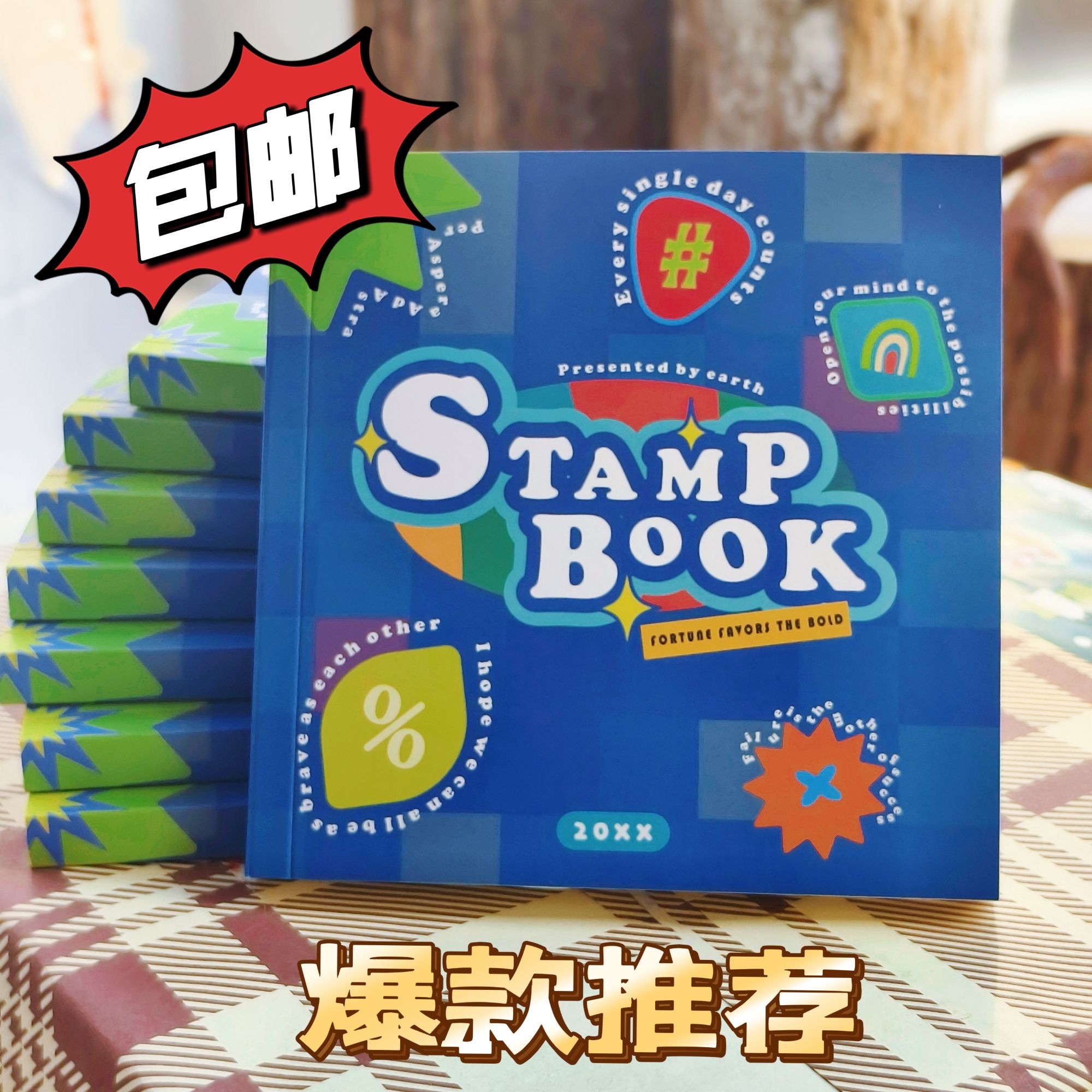 【新品爆款】小方本空白速写盖章收集本便携随身口袋笔记小方砖本