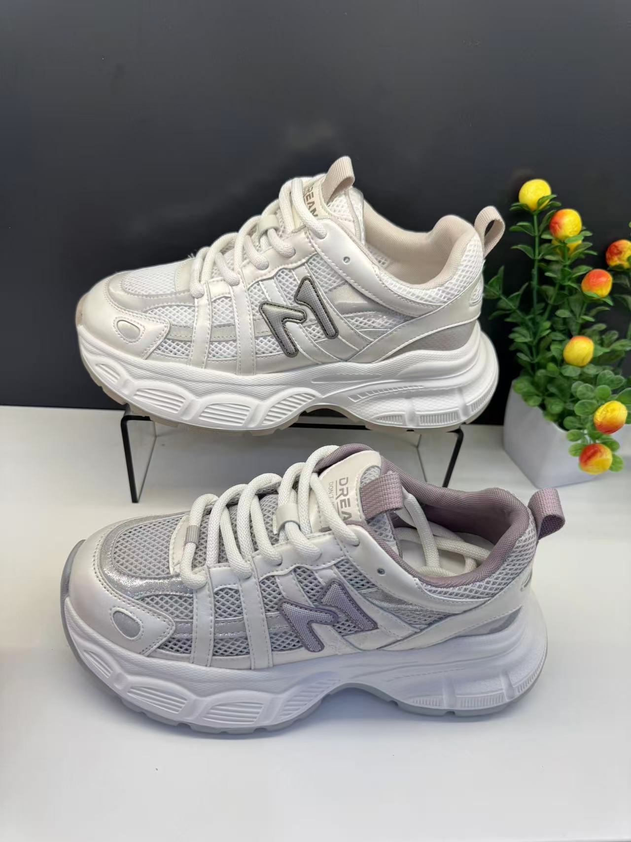 网面休闲百搭夏季潮鞋增高厚底老爹鞋单鞋时尚休闲鞋