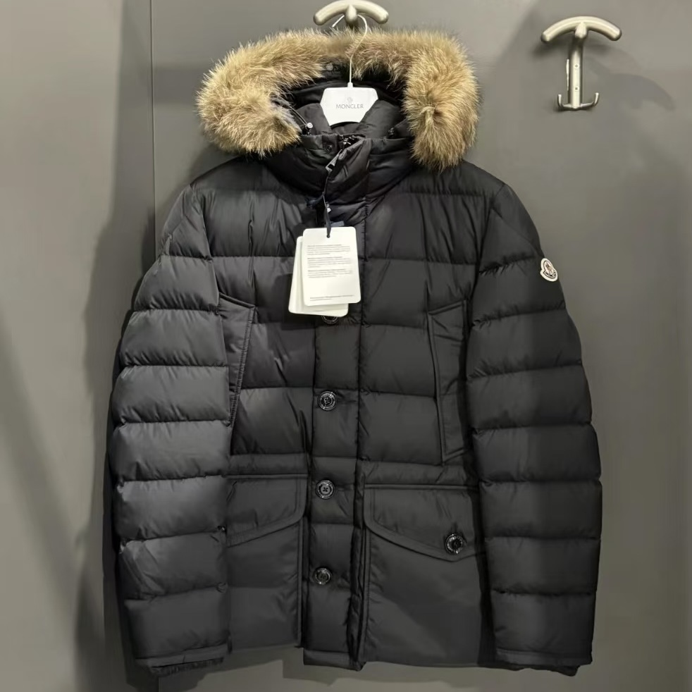 全新未使用 蒙口 蒙口连帽带毛领长袖羽绒服