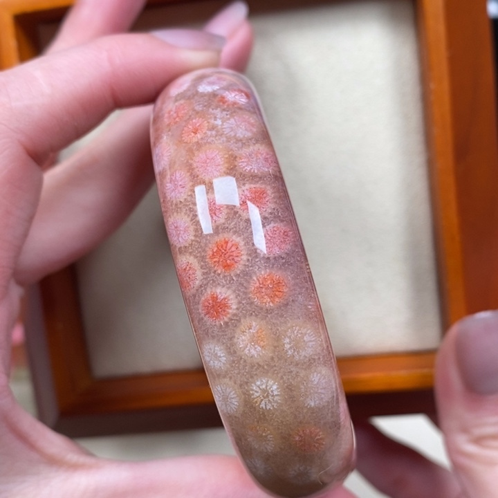 硅化珊瑚（珊瑚玉）手镯未镶嵌54.4