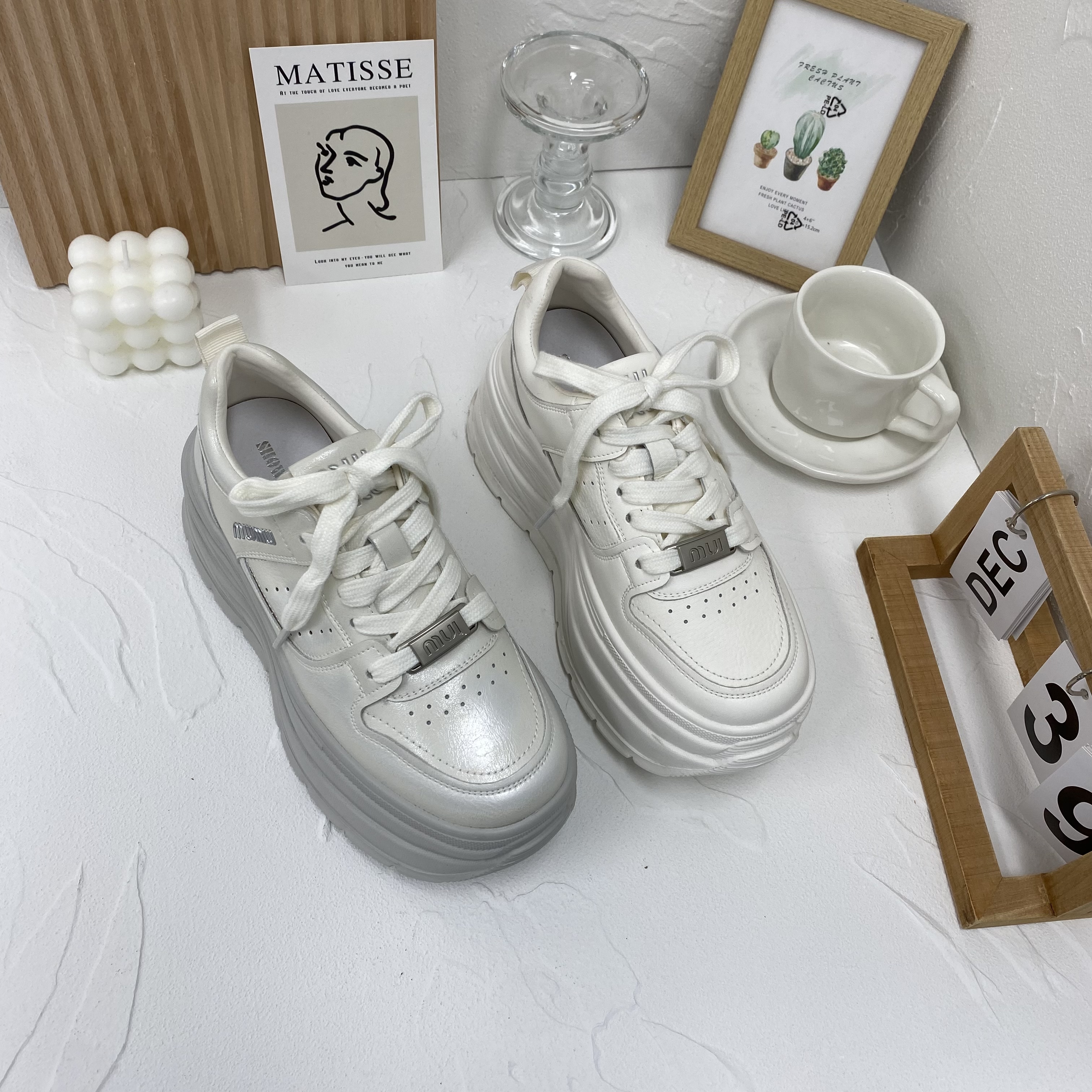 168-269小白鞋老爹女2025春新款松糕厚底小个子显瘦休闲板鞋