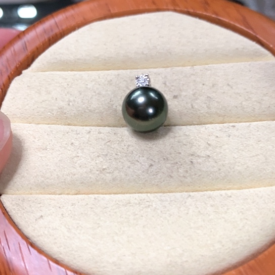 海水珍珠吊坠(不含链)18K金镶嵌
