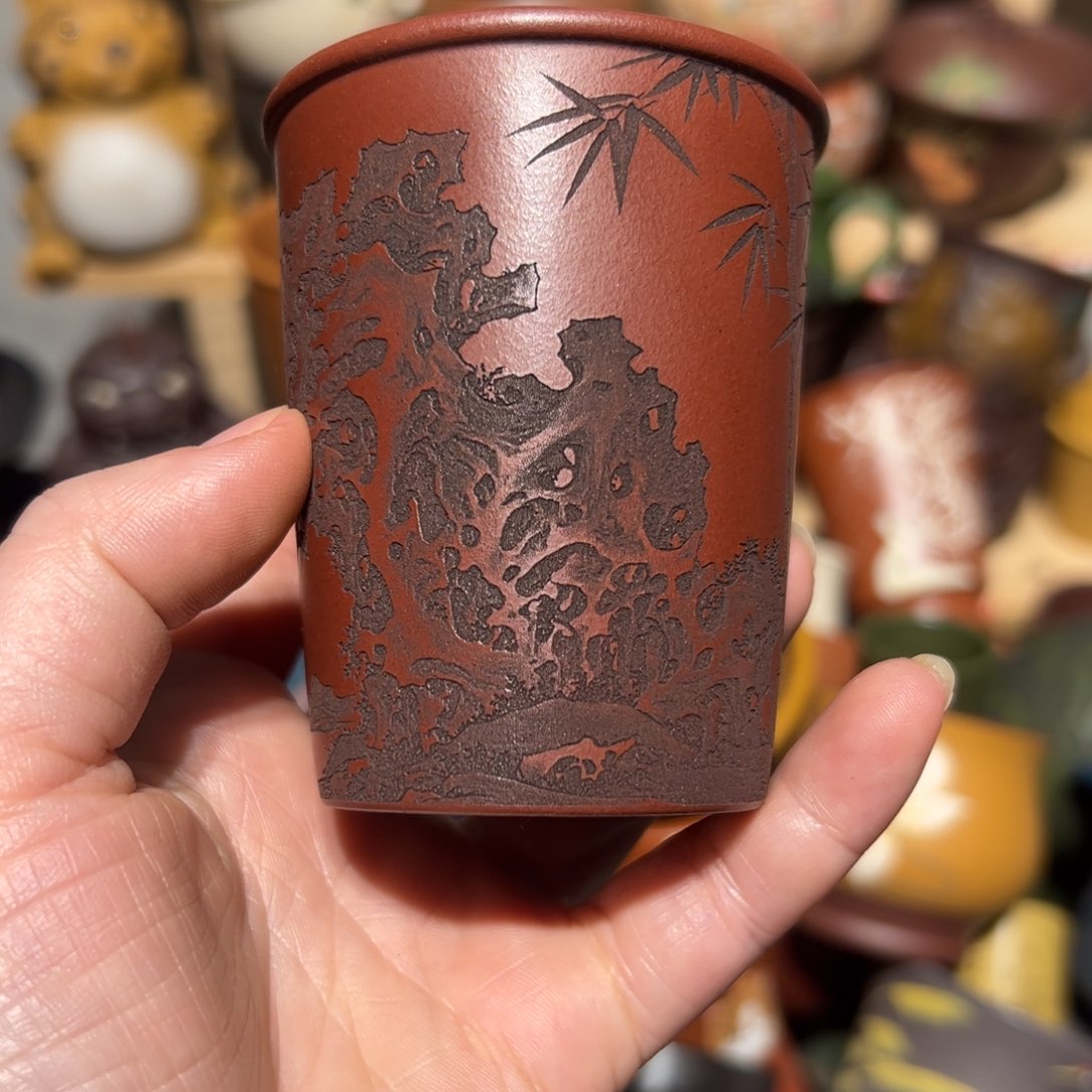 紫砂茶杯宜兴紫砂主人杯