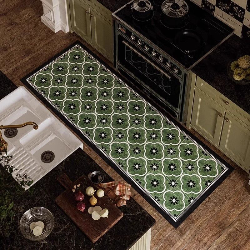 复古风硅藻泥入户玄关厨房卫生间吸水防滑脚垫易清洗家用客厅地垫