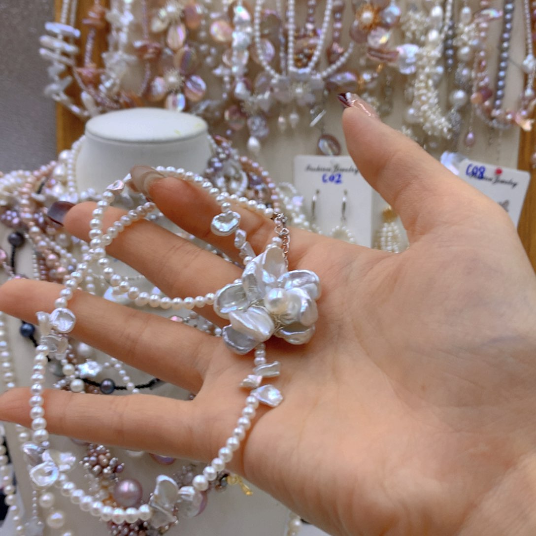 淡水珍珠耳饰银S925镶嵌?****会