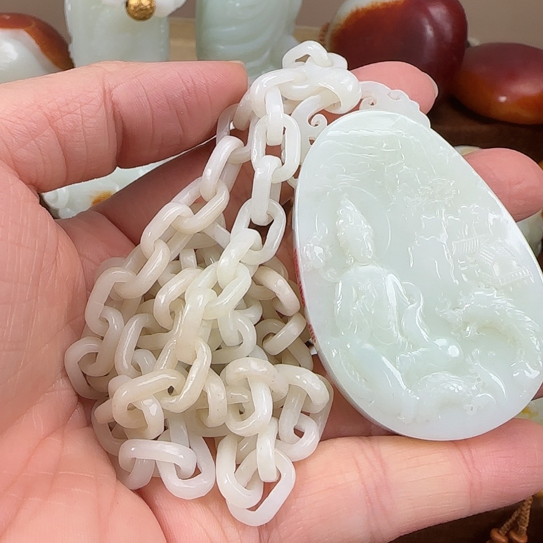 和田玉未镶嵌颈饰