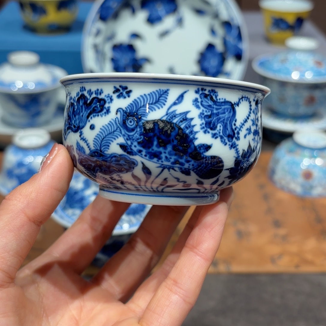 瓷片手工手绘陶瓷茶具