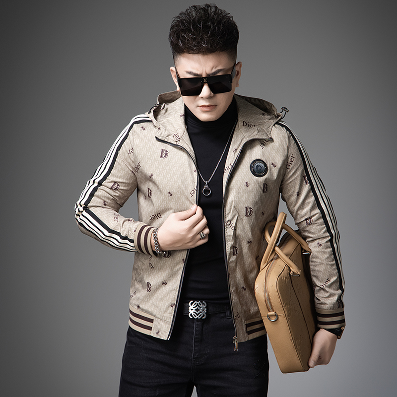 L67【82503】2025秋冬新款外套休闲连帽男款夹克潮时尚高级感上衣服