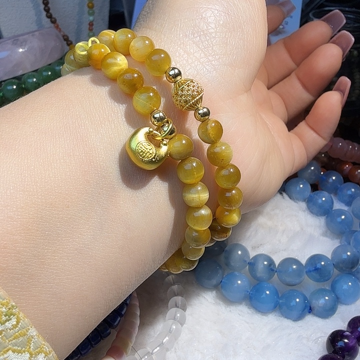 未镶嵌手链水晶金虎眼