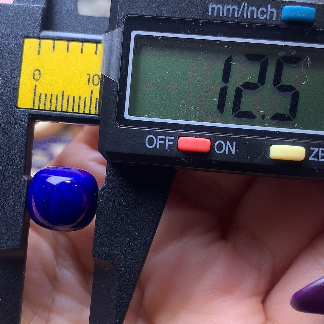 武***舍青金石未镶嵌12.5m老型珠